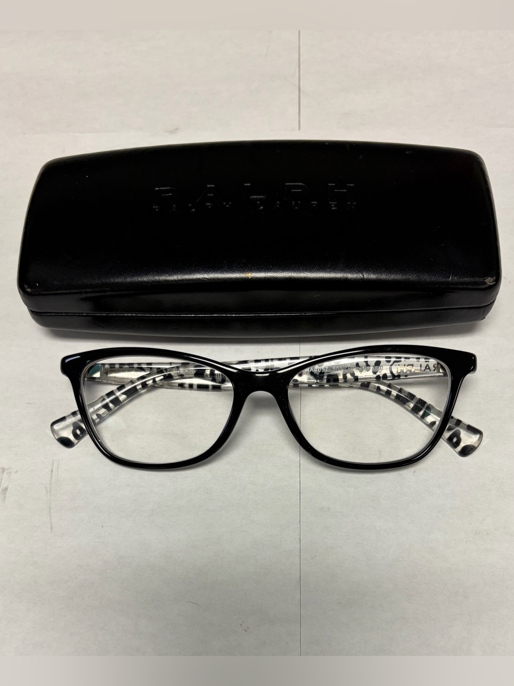 Ralph Lauren Ladies eyeglass frames in hard shell case.